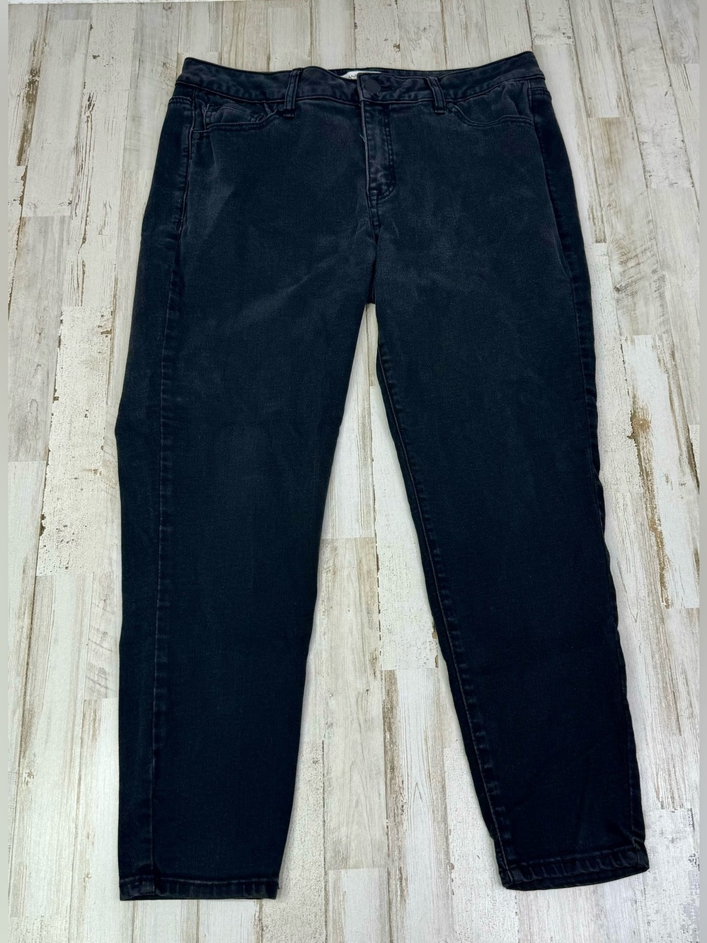 Lane Bryant Womens Jeans 16 (36x28) Black Skinny Leg Mid Rise Denim